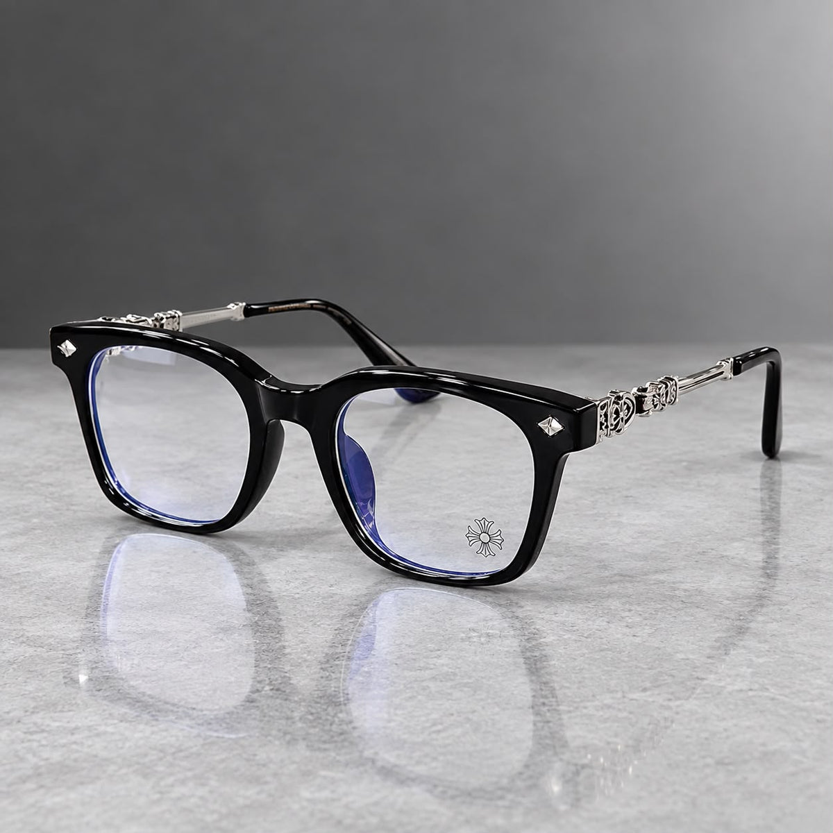 Chrome Heart Glasses – Cox Ucker Black & Silver