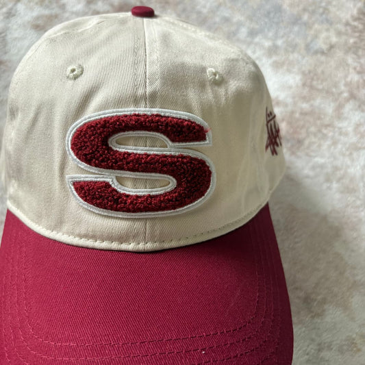 Stüssy Chenille S Low Pro Cap – White/Red