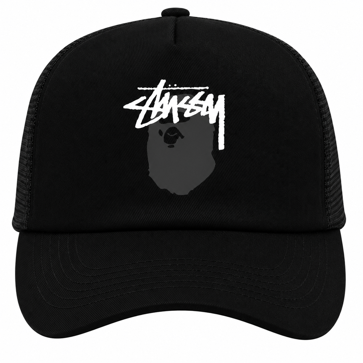 Stüssy x BAPE Trucker Cap – Black