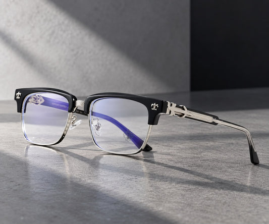 Chrome Heart Glasses – Semi-Rimless Browline