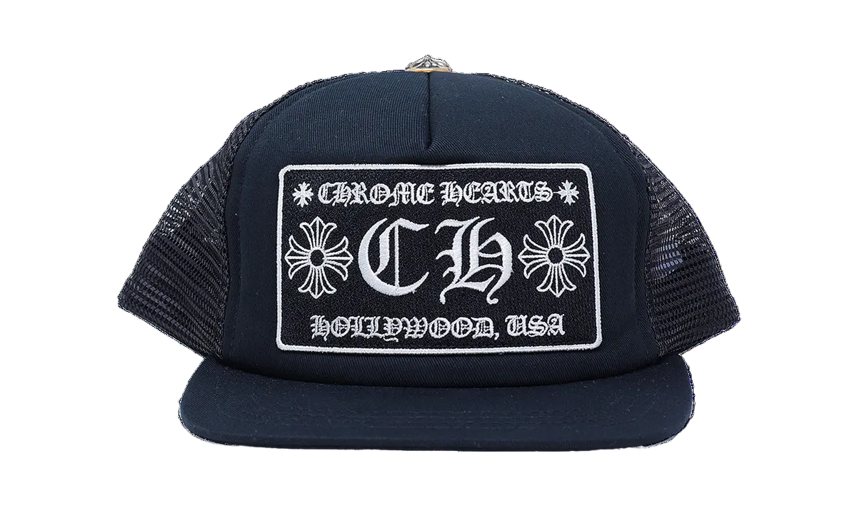 Chrome Hearts CH Hollywood Trucker Hat Black