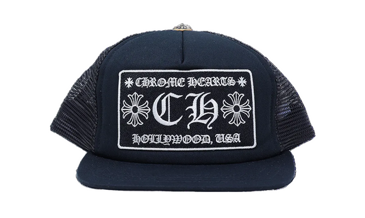 Chrome Hearts CH Hollywood Trucker Hat Black