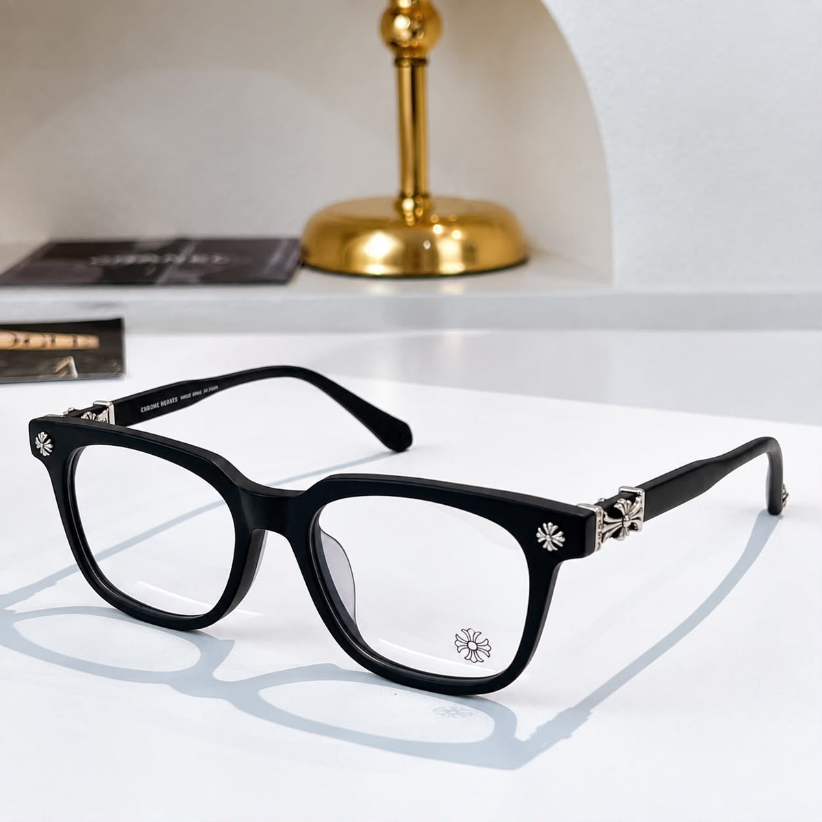 CHROME HEARTS GLASSES BLACK LOGO