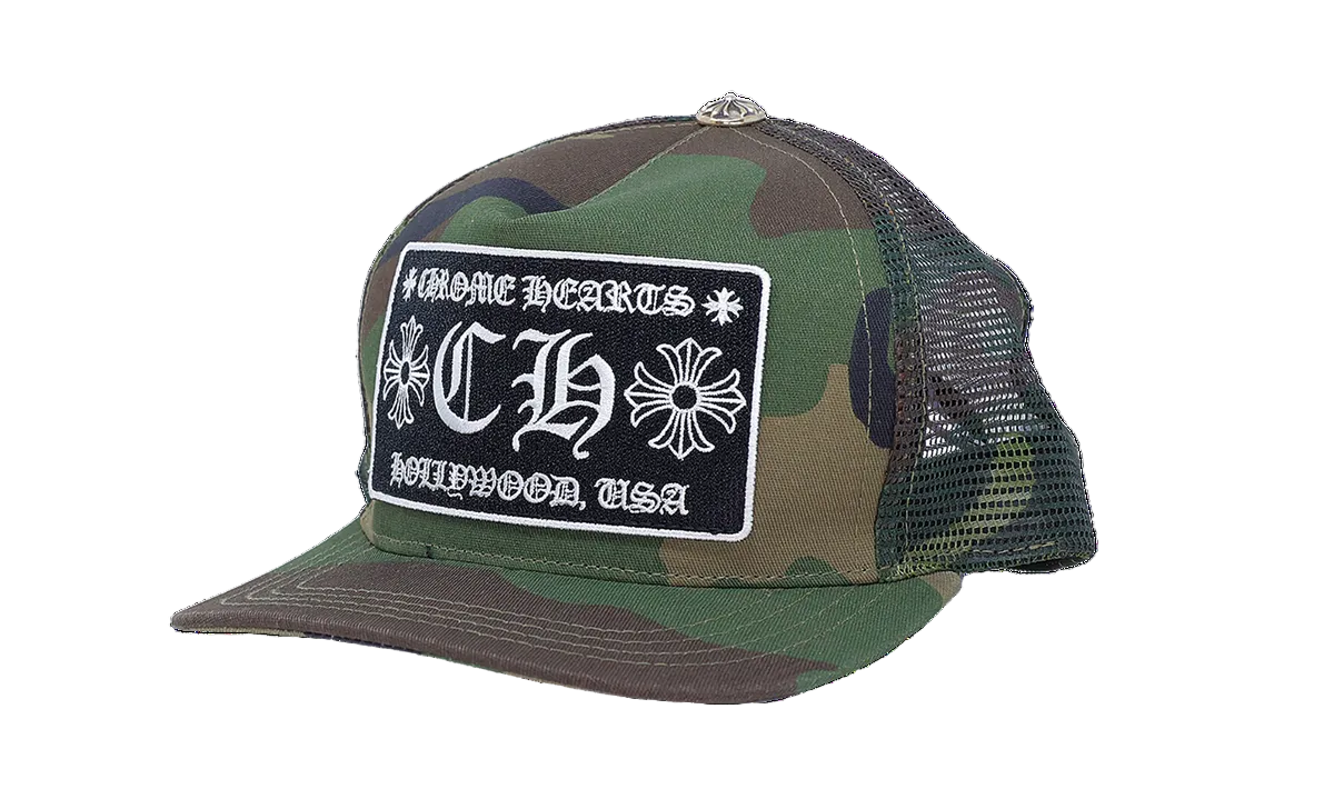 Chrome Hearts CH Hollywood Trucker Hat Camo