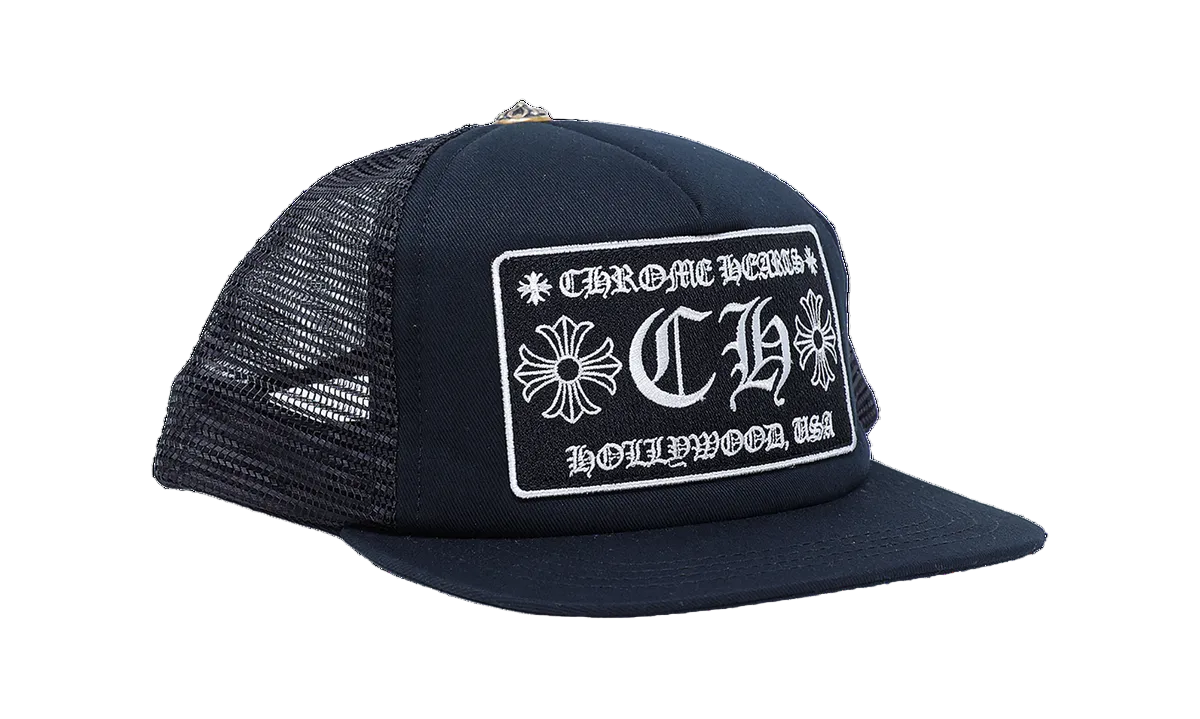 Chrome Hearts CH Hollywood Trucker Hat Black