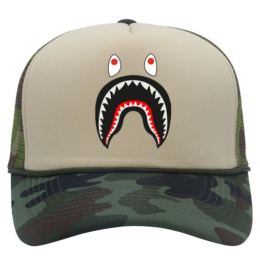 Bathing Ape (BAPE) 1st Camo Shark Mesh Snapback