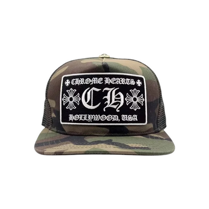 Chrome Hearts CH Hollywood Trucker Hat Camo