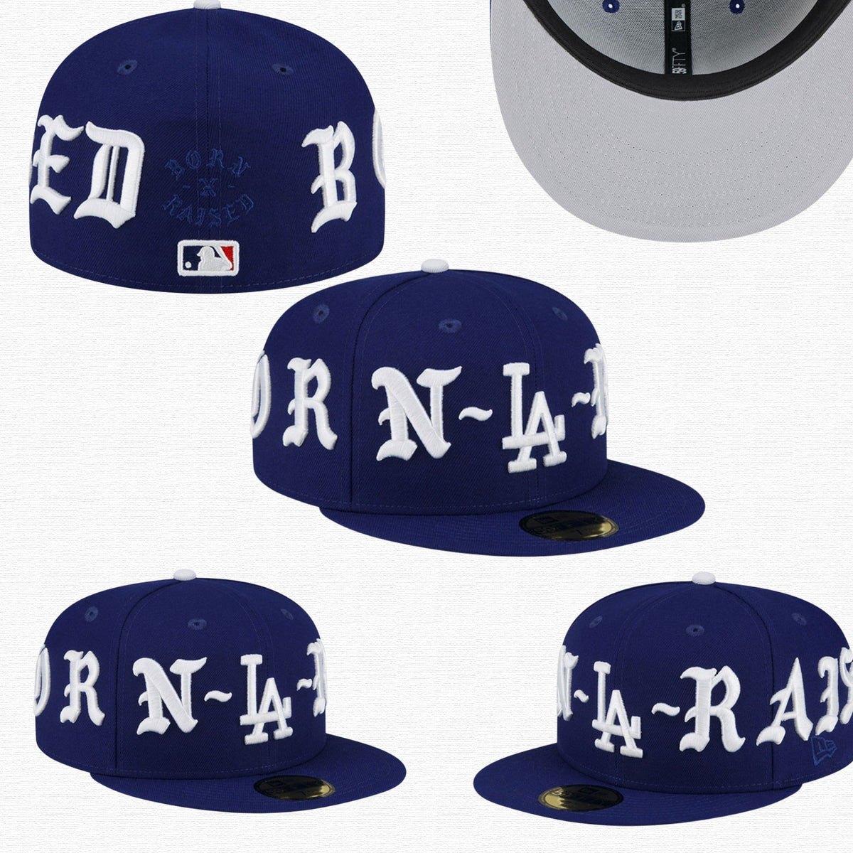 Los Angeles Dodgers New Era Born x Raised Royal Wrap Around 59FIFTY