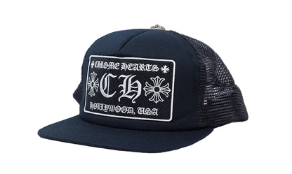 Chrome Hearts CH Hollywood Trucker Hat Black