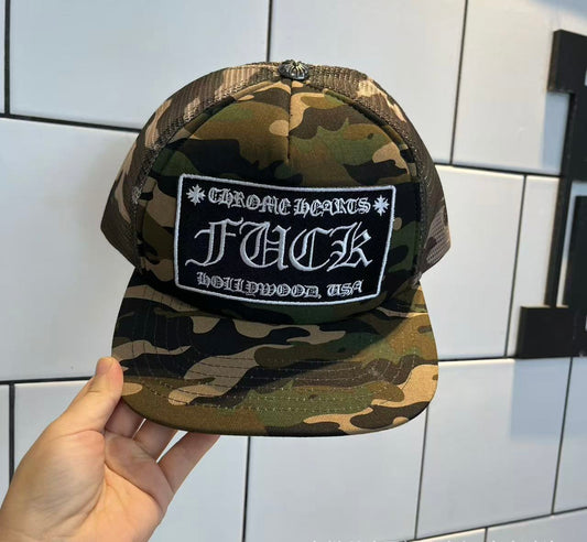 Chrome Hearts Hollywood Trucker Hat – Camo