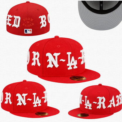 LOS ANGELES BORN X RAISED RED NEW ERA