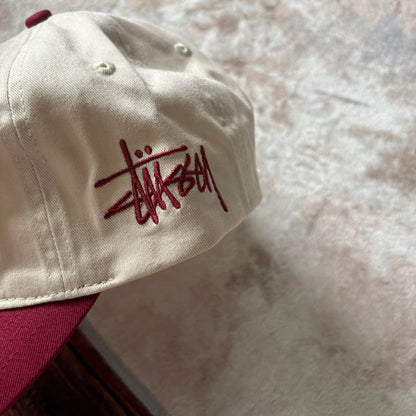 Stüssy Chenille S Low Pro Cap – White/Red